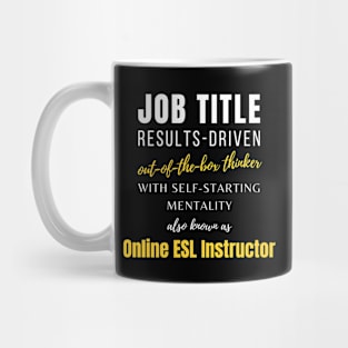 Online Esl Instructor | Colleagues Punny Work Birthday Career Mug